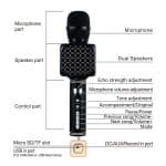 YS 69 Rechargable Wireless Bluetooth Handheld Microphone KTV Karaoke System- Multicolor - Image 2